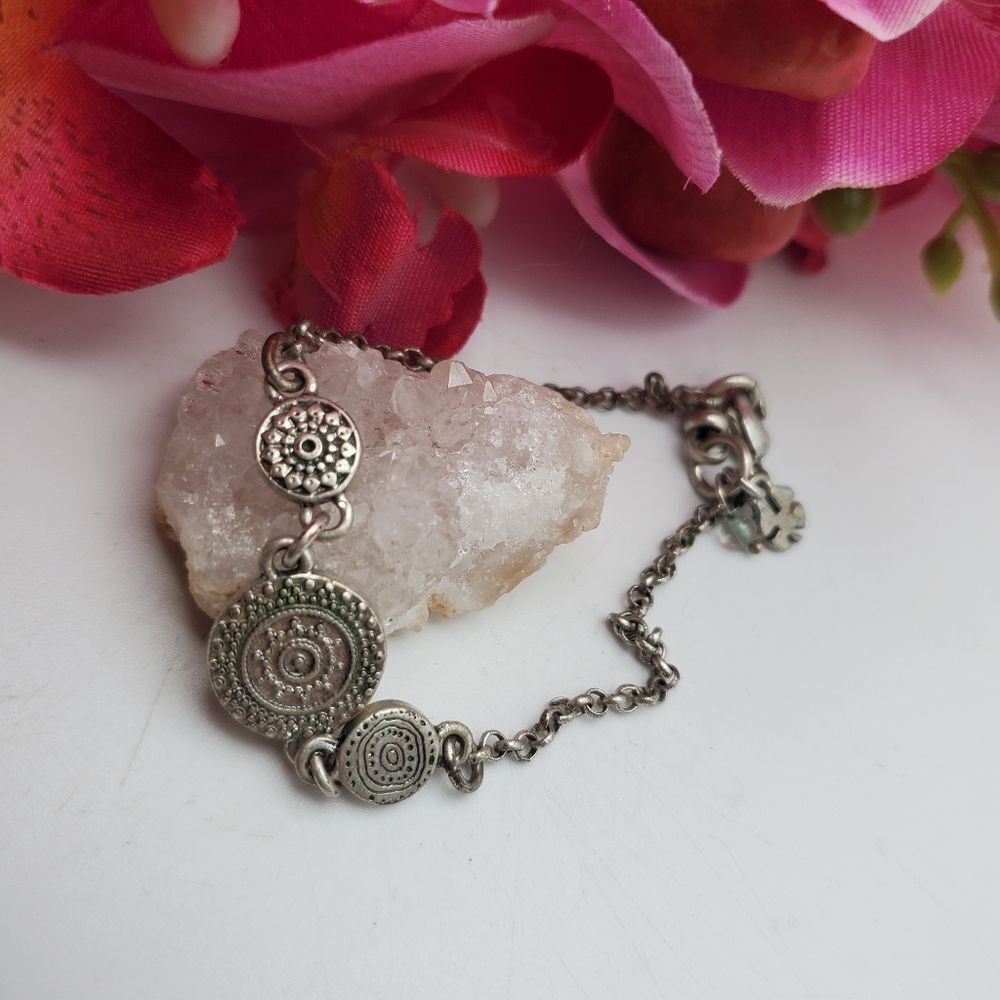 Mayan calendar silver toned bracelet B1323‎